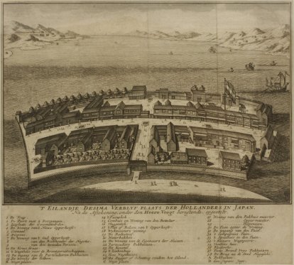 'T Eilandje Desima Verblijf plaats der Hollanders in Japan, 1736