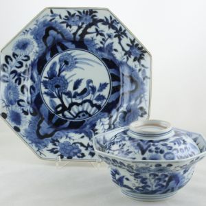 SOLD Objects 2012490/92, Covered bowl & underdish,